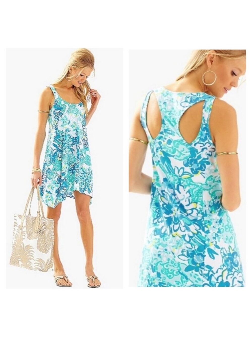 Lilly Pulitzer Monterey Tank Dress Racerback Pima Cotton XL